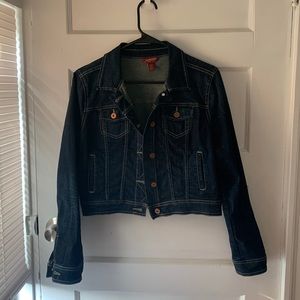 Denim jacket, size L, slight crop